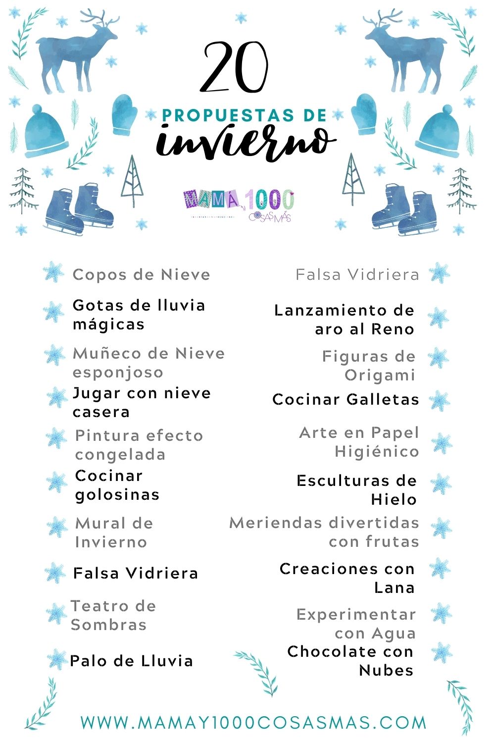 20 ideas de invierno para niños | Mamá y 1000 cosas más